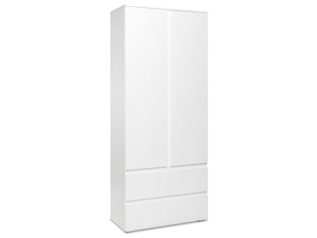 Mehrzweckschrank >Ravenna< in Weiß/Matt - 80x191x40cm (BxHxT)