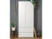Mehrzweckschrank >Ravenna< in Weiß/Matt - 80x191x40cm (BxHxT)