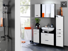 Badezimmer-Set >Bologna< (5 teilig) in graphitgrau...