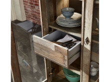 Vitrine >Britta< in Driftwood Nachbildung aus Glas - 83x188x39cm (BxHxT)