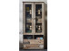 Vitrine >Britta< in Driftwood Nachbildung aus Glas - 83x188x39cm (BxHxT)
