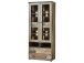 Vitrine >Britta< in Driftwood Nachbildung aus Glas - 83x188x39cm (BxHxT)
