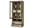 Vitrine >Britta< in Driftwood Nachbildung aus Glas - 83x188x39cm (BxHxT)