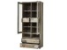 Vitrine >Britta< in Driftwood Nachbildung aus Glas - 83x188x39cm (BxHxT)