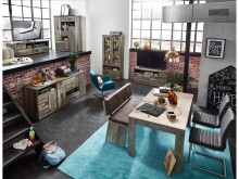 TV-Board >Britta< in Driftwood Nachbildung aus Kunststoff - 130x43x52cm (BxHxT)