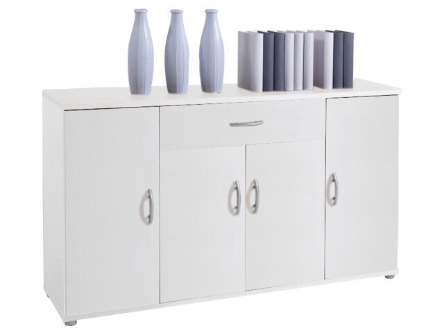 Sideboard >Lissy< in Weiß aus Kunststoff - 118x70x30cm (BxHxT)