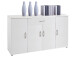 Sideboard >Lissy< in Weiß aus Kunststoff - 118x70x30cm (BxHxT)