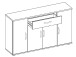 Sideboard >Lissy< in Weiß aus Kunststoff - 118x70x30cm (BxHxT)