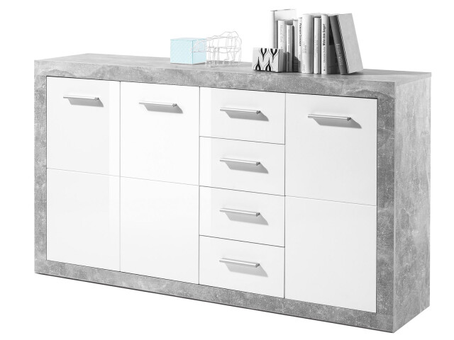Sideboard >Rio de Janeiro< in Beton - 152x88x37cm (BxHxT)