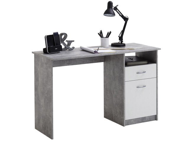 Schreibtisch >Jaden I< in Weiß - 123x76,5x50cm (BxHxT)