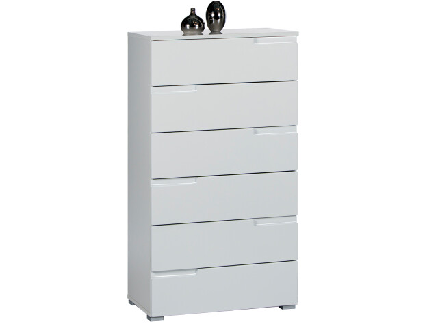 Kommode >Suzette< in Weiß aus MDF - 65x119x40cm (BxHxT)