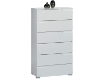 Kommode >Suzette< in Weiß aus MDF -...