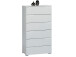Kommode >Suzette< in Weiß aus MDF - 65x119x40cm (BxHxT)