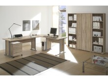 Büro-Set >Clermont< in Sonoma-Eiche aus Metall