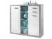 Highboard >Rio de Janeiro< in Beton aus Glas - 137x134x37cm (BxHxT)