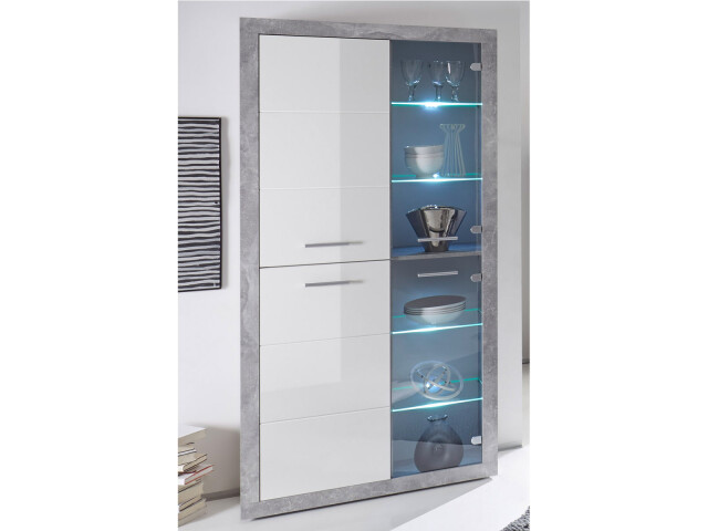 Vitrine >Rio de Janeiro< in Beton aus Glas - 92x194x37cm (BxHxT)