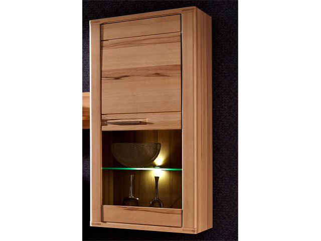 Hängevitrine >Nature Plus< in Kernbuche aus Metall - 60x127x40cm (BxHxT)