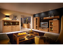 Wandboard >Nature Plus< in Kernbuche aus Massivholz - 180x25x25cm (BxHxT)