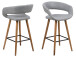 Barhocker >Gamarond I< (2er-Set) in Hellgrau - 56x87x43 (BxHxT)