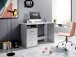 Schreibtisch >Mack< (B/H/T 123 x 76 x 50 cm) in Beton - 123x76x50cm (BxHxT)