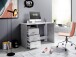 Schreibtisch >Mack< (B/H/T 123 x 76 x 50 cm) in Beton - 123x76x50cm (BxHxT)