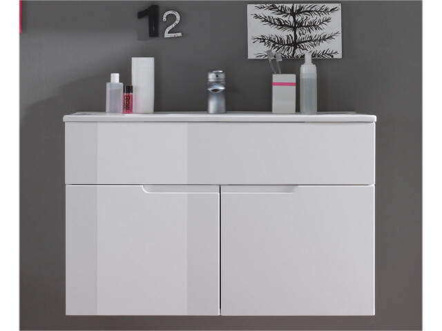 Waschtisch-Set >Suzette< in Weiß aus Keramik - 81x55x47cm (BxHxT)