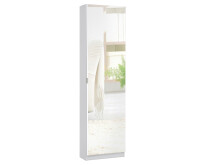 Schuhschrank >Zeraphina< in Weiß - 50.5x181x22cm (BxHxT)
