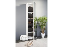 Schuhschrank >Zeraphina< in Weiß - 50.5x181x22cm (BxHxT)