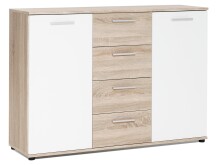 Sideboard >Jacklin< in Sonoma-Eiche Weiß -...