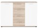 Sideboard >Jacklin< in Sonoma-Eiche Weiß - 120x85x35cm (BxHxT)
