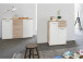 Sideboard >Jacklin< in Sonoma-Eiche Weiß - 120x85x35cm (BxHxT)