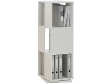 Drehregal >Jork< in Weiß - 34x108x34cm (BxHxT)