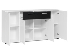 Sideboard >Jacklin< in Weiß - 160x85x35cm (BxHxT)