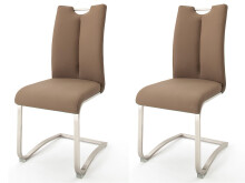 Esszimmerstuhl >Kerrin< (2-er Set) in Cappuccino - 45x102x58 (BxHxT)