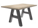 Esstisch >Trey I< in Eiche sägerau aus MDF - 140x75x90cm (BxHxT)