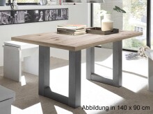 Esstisch >Trey VII< in Sandeiche aus MDF - 180x75x90cm (BxHxT)