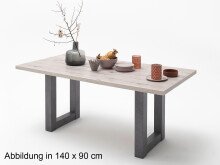 Esstisch >Trey VII< in Sandeiche aus MDF - 180x75x90cm (BxHxT)