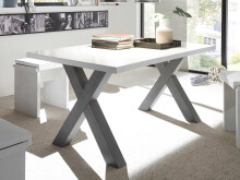 Esstisch >Trey IX< in Graphit aus MDF - 140x75x90cm (BxHxT)