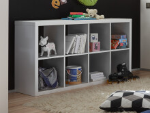 Raumteiler >Portia< in Weiß - 77x147x38cm...