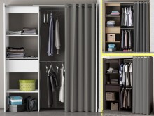 Kleiderschrank >Clara I< in  - 168,2x187x50cm (BxHxT)