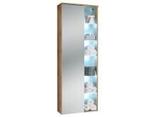 Hochschrank >Bella< in Wildeiche aus Glas -...