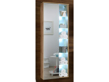 Hochschrank >Bella< in Wildeiche aus Glas - 55x160x30cm (BxHxT)