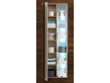 Hochschrank >Bella< in Wildeiche aus Glas - 55x160x30cm (BxHxT)