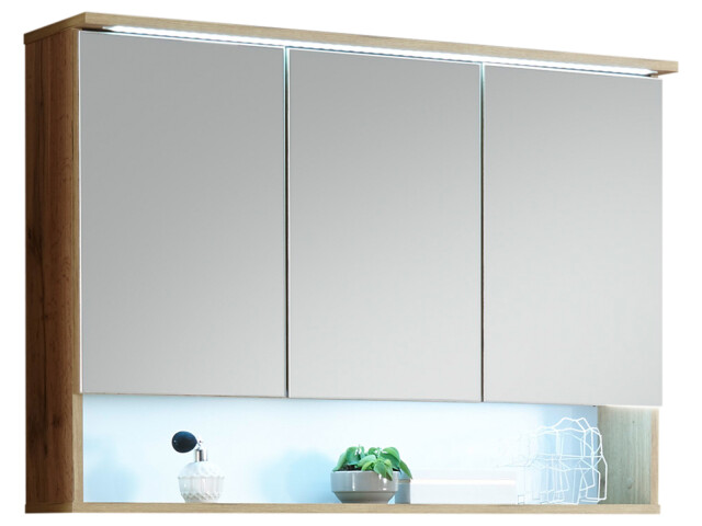 Spiegelschrank >Bella< in Wildeiche - 100x70x23cm (BxHxT)