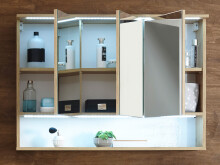 Spiegelschrank >Bella< in Wildeiche - 100x70x23cm (BxHxT)