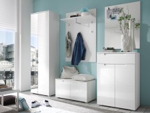 Schuhschrank >Suzette< in Weiß aus MDF - 70x101x40cm (BxHxT)