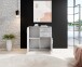 Kommode >Freida< (B/H/T 80 x 82 x 35 cm) in Beton - 80x82x35cm (BxHxT)