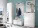 Sitzbank >Suzette< in Weiß aus MDF - 80x43x40cm (BxHxT)