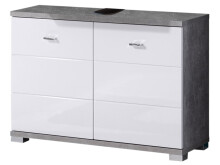 Waschbeckenunterschrank >Peter< in Beton aus MDF - 80x57x31cm (BxHxT)