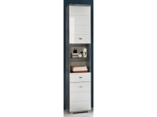 Hochschrank >Peter< in Beton aus MDF - 38x190x30cm...